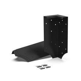 Raised Garden Bed Corner Brackets with Securing Lip | Fits Lumber up to 2 Inch x 12 Inch in Size | Set of 4 | DIY Flower or Vegetable Garden | Black