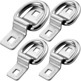 D Ring,Tie Down Anchor 4 Pk Robbor Surface Mount Tie Down Ring Heavy Duty 6000 Pound Breaking Strength Super Strong Forged Steel for Trailer Cargo Control, Tying Down Motor bikers,ATV's