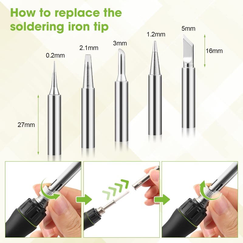 Soldering Iron Kit, 100W LED Digital Solder Gun kits with