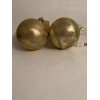 Holiday Living 2 Large 6” Christmas Tree Balls Plastic Gold
