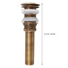 Antique All Copper Bathroom Sink Drain Sink Pop Up Drain