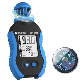 Handheld Cup Anemometer, 42m/s Digital Air Wind Speed Meter with Compass, Wind Measuring Device Gauge for Outdoor Sailing Drone Flying Shooting HVAC