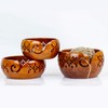 Nagina International Rosewood Crafted Wooden Yarn Storage Bowl With Carved