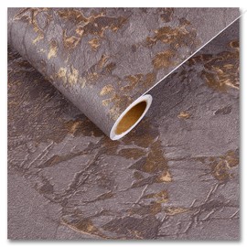 CRE8TIVE Brown Gold Marble Wallpaper Peel and Stick for Kitchen Countertop Marble Contact Paper 12"x354" Self Adhesive Removable Sticky Bathroom Wallpaper Waterproof for Cabinets Desk Table Top Walls