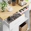 Shintenchi Kitchen Island Cart with Storage,Rolling Kitchen Island Side Table