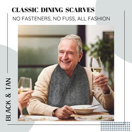 Adult Bib Scarf - Dignified Alternative to Adult Bibs | Washable and Reusable Clothing Protectors | Adult Bibs for Eating