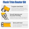 HUHAO Pattern Flush Trim Router Bit 1/4 Shank Carbide Tipped