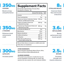 LEGION LEGION- All Natural Nitric Oxide Preworkout Drink to Boost Energy, Creatine Free, Naturally Sweetened, Beta Alanine, Citrulline, Alpha GPC (Arctic Blast)