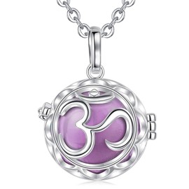 AEONSLOVE Chime Ball Pregnancy Pendant Necklace Ohm Music Wishing Bola Locket for Mom Baby Best Jewellery Gift