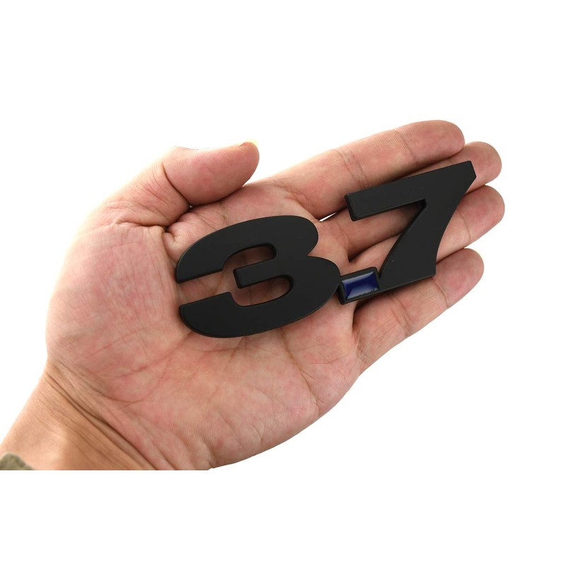 2pcs 3.7 Fender Side Emblems Badge 3D Decal Sticker Replacement