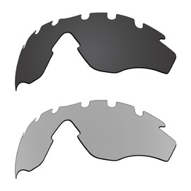 EZReplace Lenses Replacement for Oakley M2 Frame Vented OO9212 Sunglasses (Polarized Lenses) - Fits Oakley M2 Frame Vented (Carbon Black+Metal Silver)