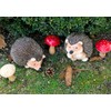 Decorative Hedgehog Ceramic Garden Hedgehog Decorative Hedgehog with Fur Set