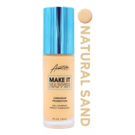 Arantza Cosmetics Base de maquillaje líquida Arantza Cosmetics Make It Happen Hágalo realidad tono nueva colección-a4 natural sand - 30mL