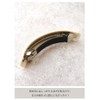 Vingtaine H7823-BK Barrette, Hair Clip, Color, Enamel, Oval Gloss, Office,