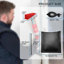 LICQIC 2 PCS Air Wedge Up Bag, Air Wedge Heavy Duty, for Home and Auto Use, Easy and Safe to Use with 4 Plastic Wedges