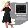 Neutocd Toddler Baby Girl Dress Short Sleeve A Line Ribbed