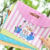 4 Pcs A4 File Folders Organizer,Cute Cartoon Rabbit Bunny Plastic