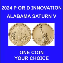 2024 P OR D Alabama American Innovation $1-SATURN V Mint 1 Coin Set
