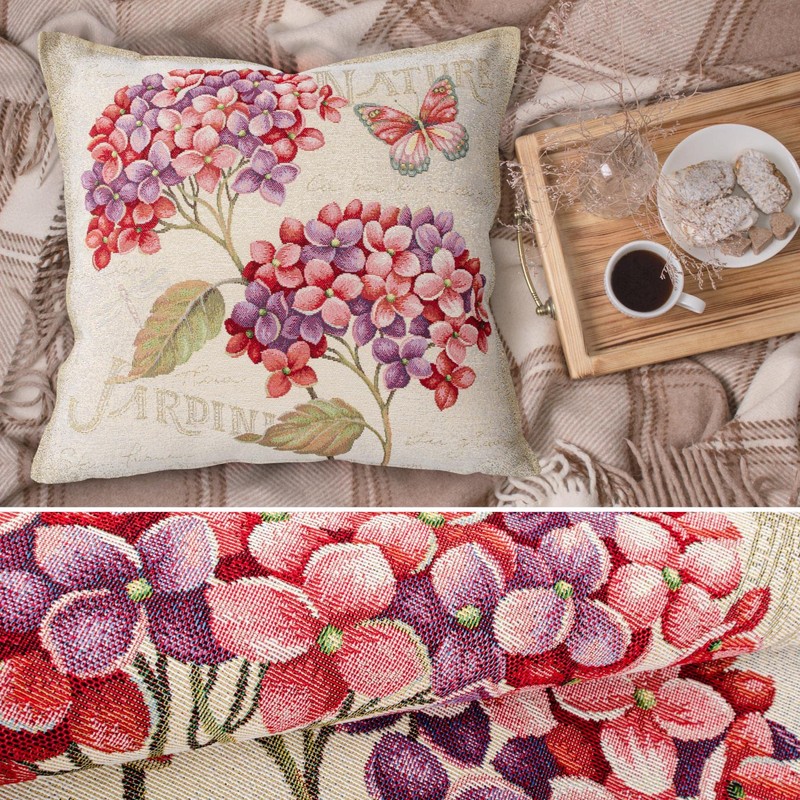 ANRO Cushion Cover Decorative Cushion Sofa Cushion Cover Tapestry Hydrangea