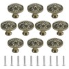 TOVOT 10PCS 1.38" Antique Dresser Drawer Knobs Bronze Cabinet Door