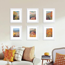 smiry Picture Frame 8x10, Display Pictures 5x7 with Mat or 8x10 Without Mat, Versatile White Wall Gallery Photo Frames for Wall or Tabletop Display, 2 Pack