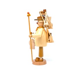 Drechslerei Friedbert Uhlig, incense smoker no. 036/n, wood merchant, natural, 25 cm high, turned from regional wood, real handmade from the Ore Mountains, Christmas, wood art, real wood