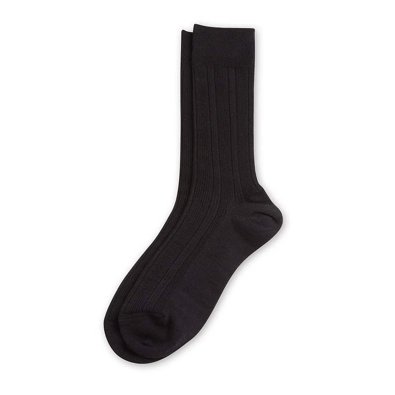 Deol Men's Business Socks, Black, 9.8 - 10.6 inches (25