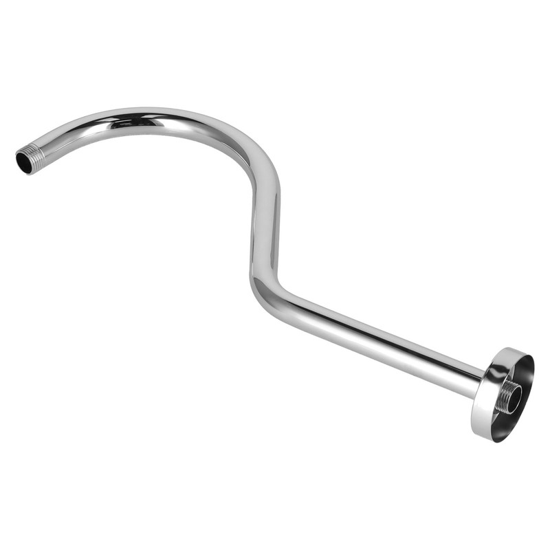 17in Shower Pipe Extension Brushed Stainless Steel S Shaped NPT