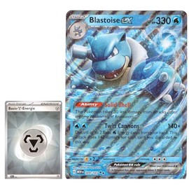 BB-Toy-Trades PKM Trading Card XXL Promo Card - English - Fullart Holo Mega Jumbo Oversize Single Card with BB-Toy-Trades Sleeve - Turtok - Blastoise EN