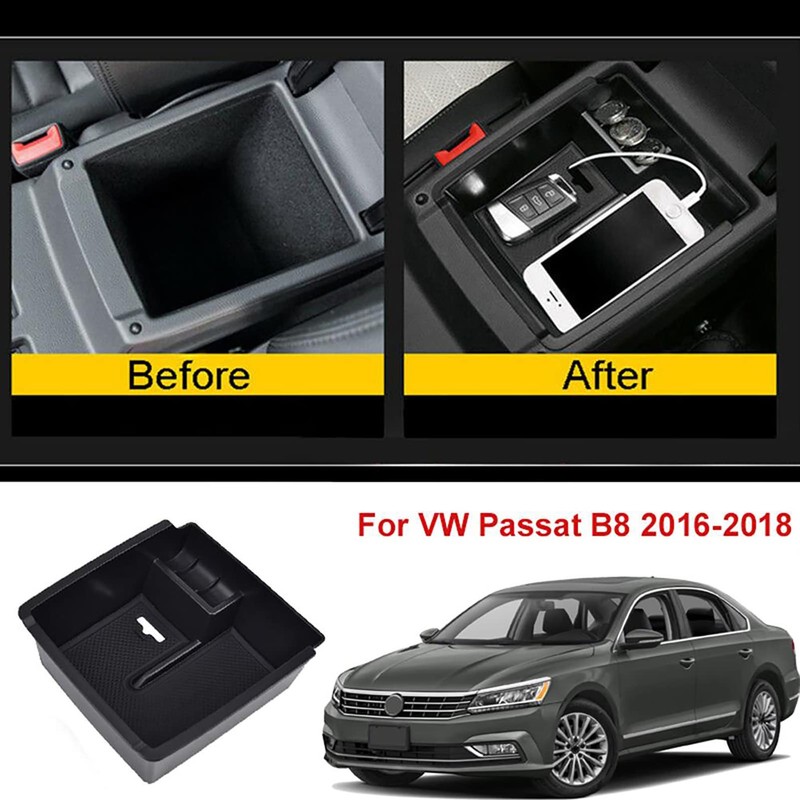 KASturbo Centre Console Storage Box Compatible with Passat B8 Sedan