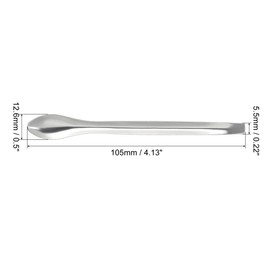 sourcing map Micro Lab Spoons 4.13" Silver 201 Stainless Steel Powders Sampling Spoon for Laboratory Pack of 15