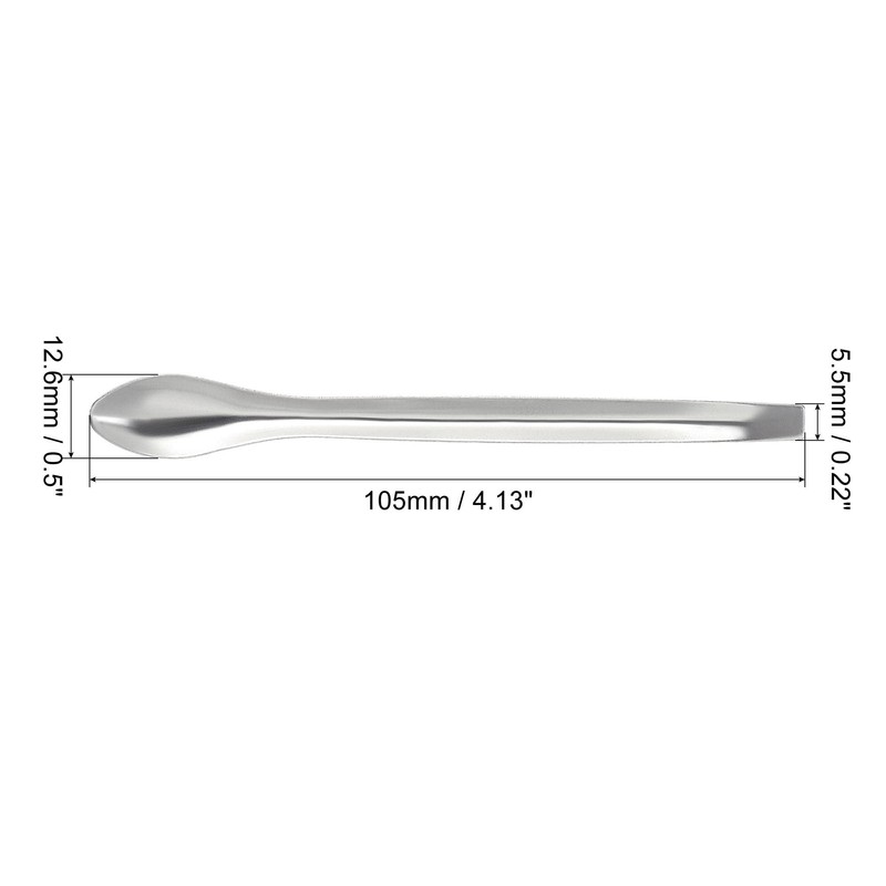 sourcing map Micro Lab Spoons 4.13" Silver 201 Stainless Steel