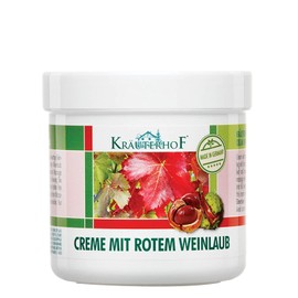 Krauterhof Crema de castaño de indias y vid roja para venas varicosas, piernas doloridas - 8.5 fl oz, todo tipo de piel