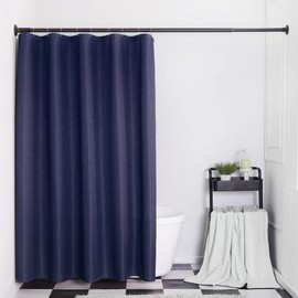 SPXTEX Navy Shower Curtains 84 inches Long Waterproof Fabric Farmhouse Modern Rectangle Textured Shower Curtains with Hooks for Bathroom Decorative Shower Room 72" W X 84" L