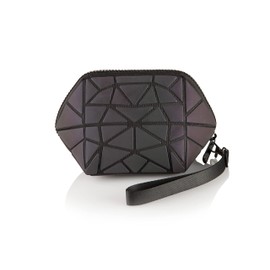 Pryzm Laser Makeup Bags Worlds First Light Reflective Material - Glows in The Dark - Travel Cosmetic Pouch Purse Glow Toiletry Organiser (Small)