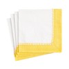 Caspari Linen Border Paper Party Cocktail Napkins in Yellow -