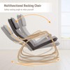 Giantex Rocking Chair with Removable Upholstered Cushion, Stable Wooden Frame