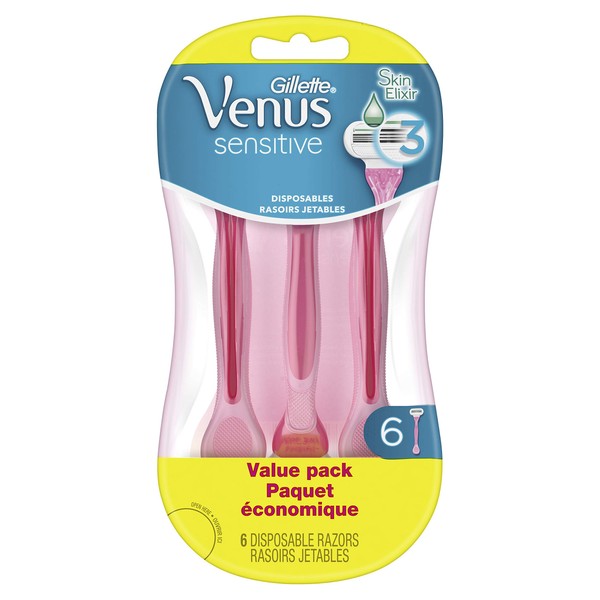 Gillette Venus Sensitive Women's Disposable Razors - 6 Pack