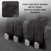2PCS Black Car Seat Back Leather Hooks, Universal 2-in-1 Storage