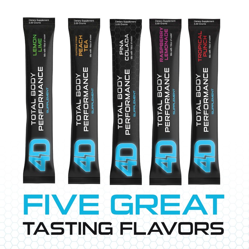 4D Total Body Supplements - Drink Mixes - Electrolytes, Aminos,