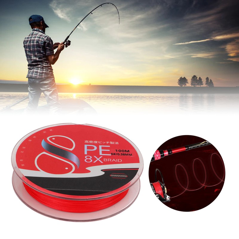 Fly Fishing Line PE 8 Strands 0.38mm Diameter 100m Length