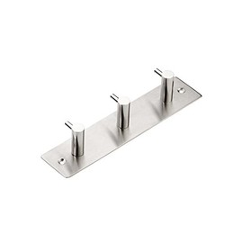brand_quality Coat Robe Hook Hat Clothes Towel rack Unit 1-8 Hook Wall Hanger Chrome S/Steel (3 HOOK)