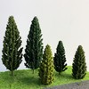 10 PCS Model Pine Trees, 6 inch Micro Landscape Tree
