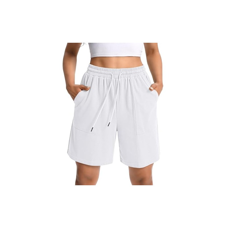 NOIGEFAY - Pantalones cortos deportivos de algodón para mujer, de