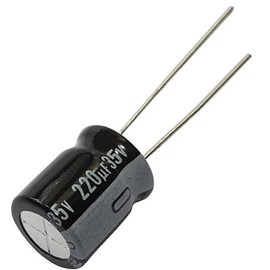 Aerzetix Set of 10 220ΜF Chemical Electrolytic Capacitor ± 20% 35 V THT 2000h 85 °C Radial ø10x12.5 mm