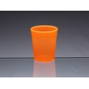 AIOS Dishwasher Safe Stackable Neon Orange Plastic Cups/Beakers/Tumblers 250ml (Set
