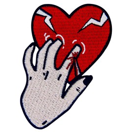 ZEGINs Touch Your Heart Patch Embroidered Applique Badge Iron On Sew On Emblem