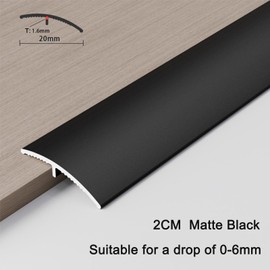 Aluminum Floor Flooring Transition Threshold Strip Reducer, 3 Pack 900 x 20mm 35.46" x 0.79" for Threshold Height Difference 0-6mm 0-0.24" Black, for Doorways Carpet Ramp Tile Edge Gap Cover