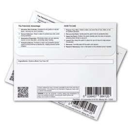 Hydrocolloid Fast-Acting Pimple Spot Treatment Pressed-Edge Ultra Patch with Tea Tree Oil by PatchAid (48 Count)