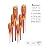 Högert Technik, Set of 6 Insulated Screwdrivers 1000V S2 Steel